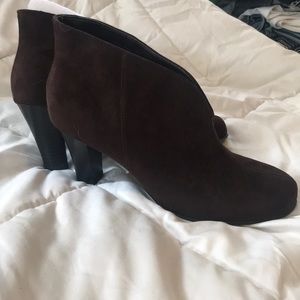 Brown ankle booties